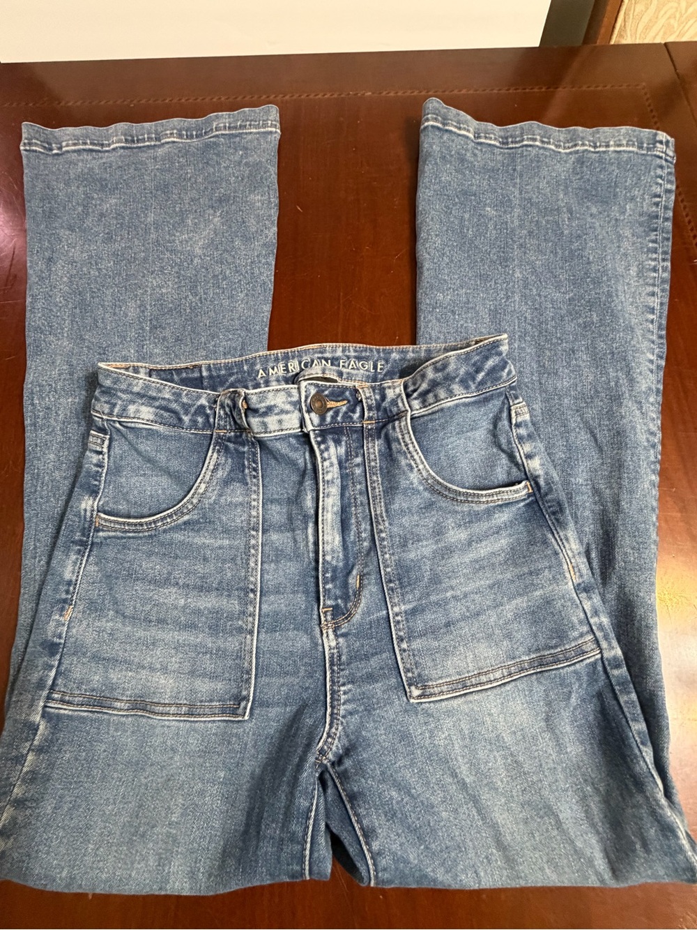 American Eagle Flare Jeans Size 6 Regular High Rise Artist Slim Flare Next Level